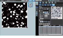 作為選購(gòu)軟件，有粒子分析、卡尺測(cè)量。
